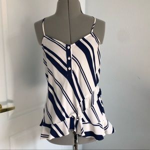 Collective Concepts navy stripe tank